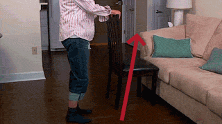 Standing knee raises animation